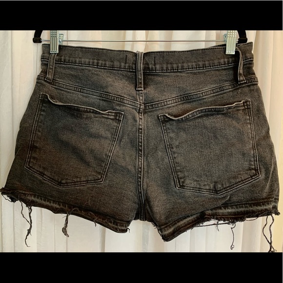 Madewell black denim ripped shorts - Picture 5 of 7